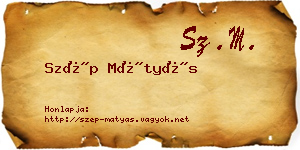Szép Mátyás névjegykártya
